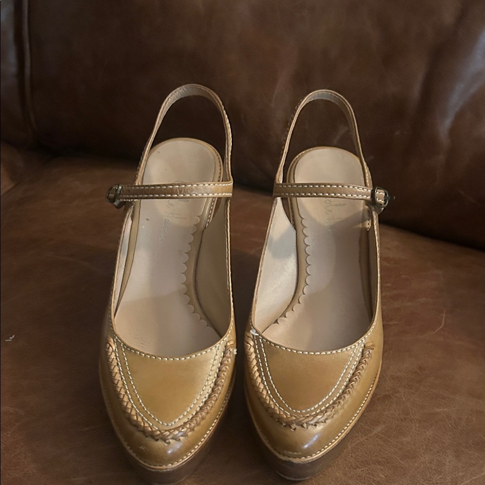Cole Haan Tan Leather Slingback Heels
